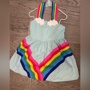 Mini Boden Rainbow Halter Neck Dress